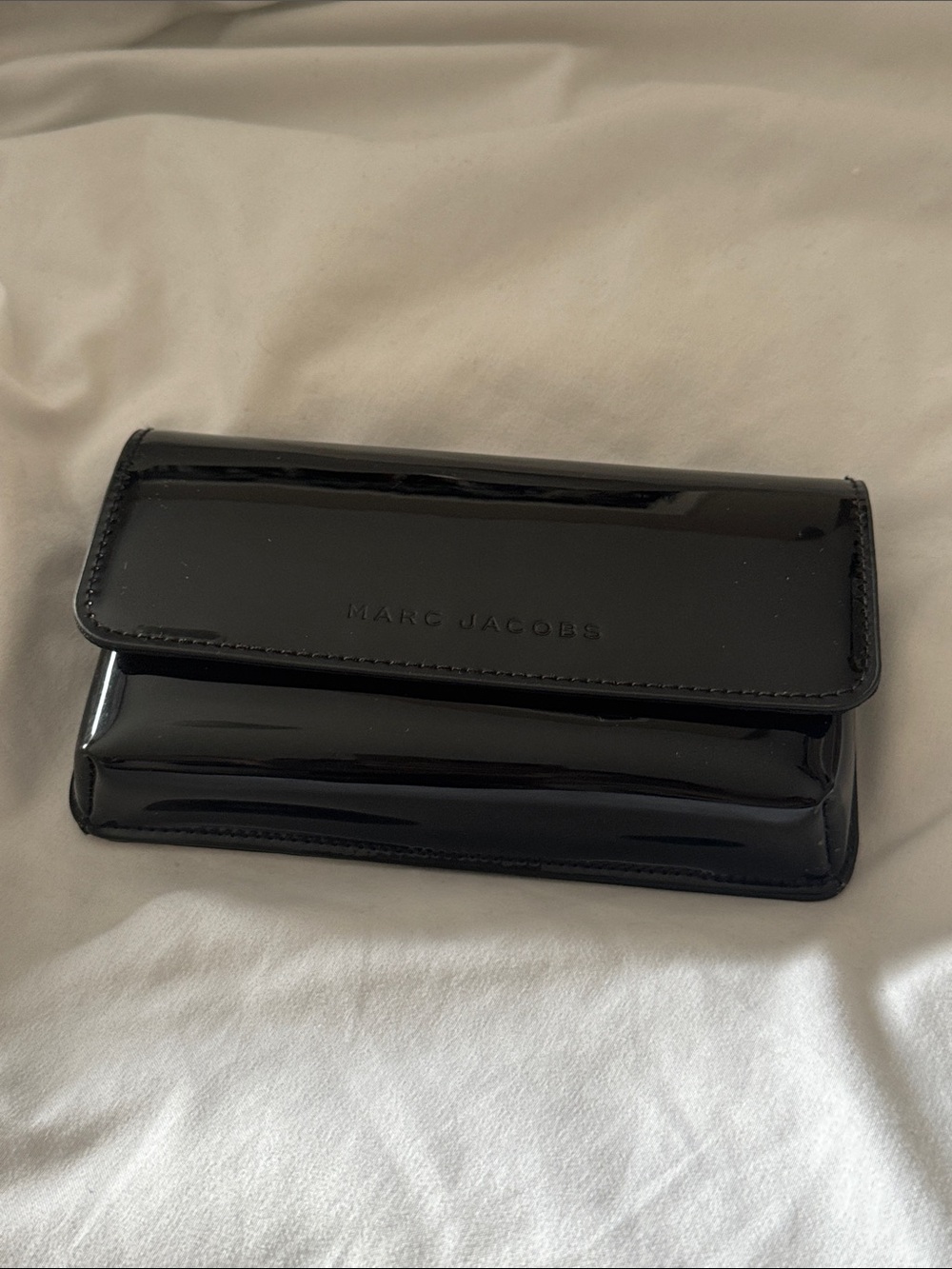 *FREE w/ purchase over $40* Marc Jacobs Black Patent Leather Fold-Over Clutch